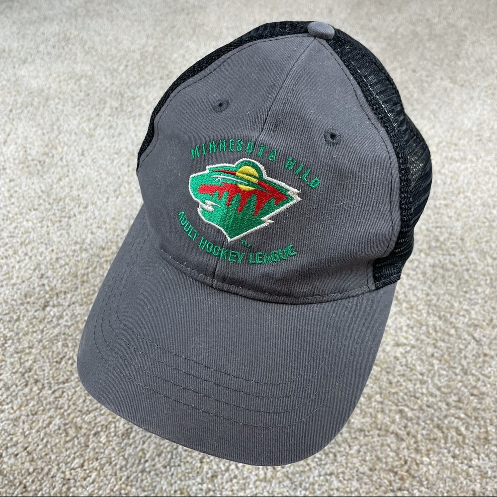 Minnesota wild hockey league NHL mesh trucker hat